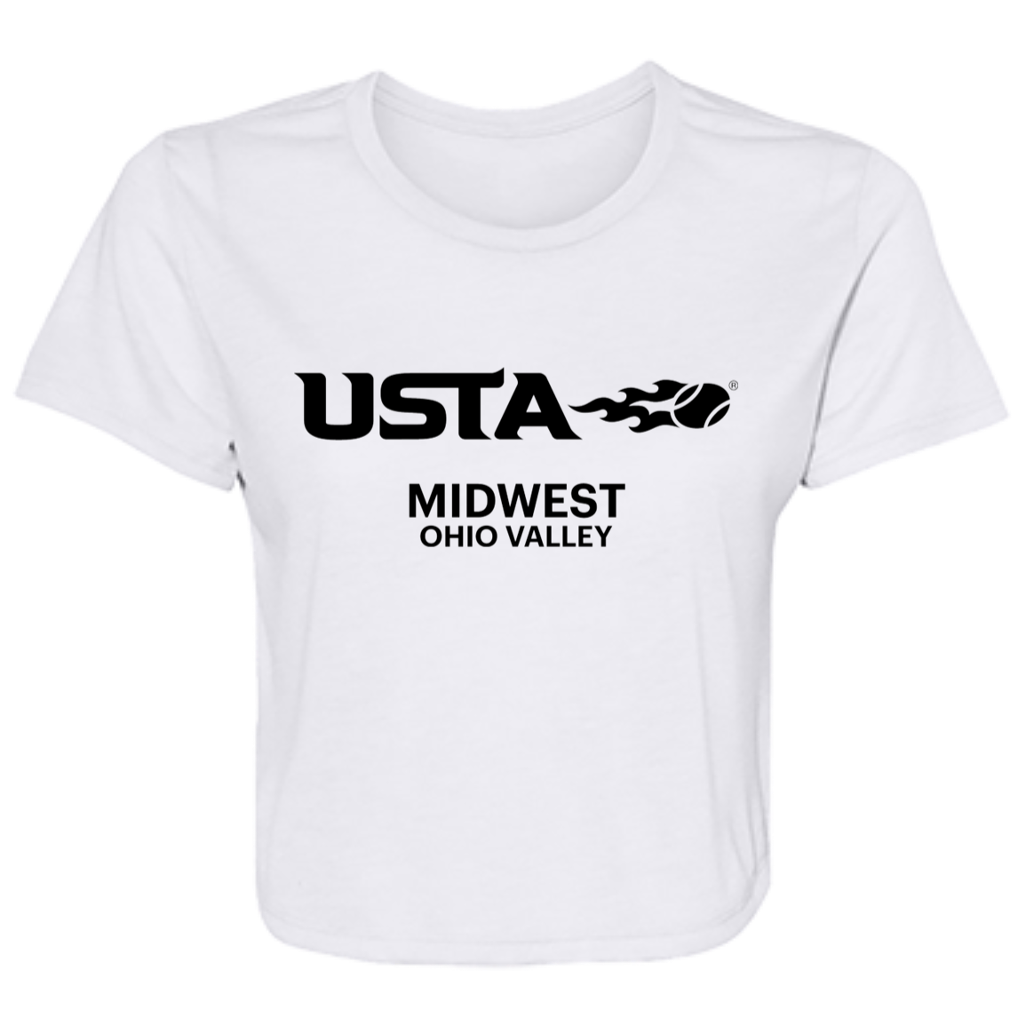 USTA Ohio Valley Ladies' Flowy Cropped Tee