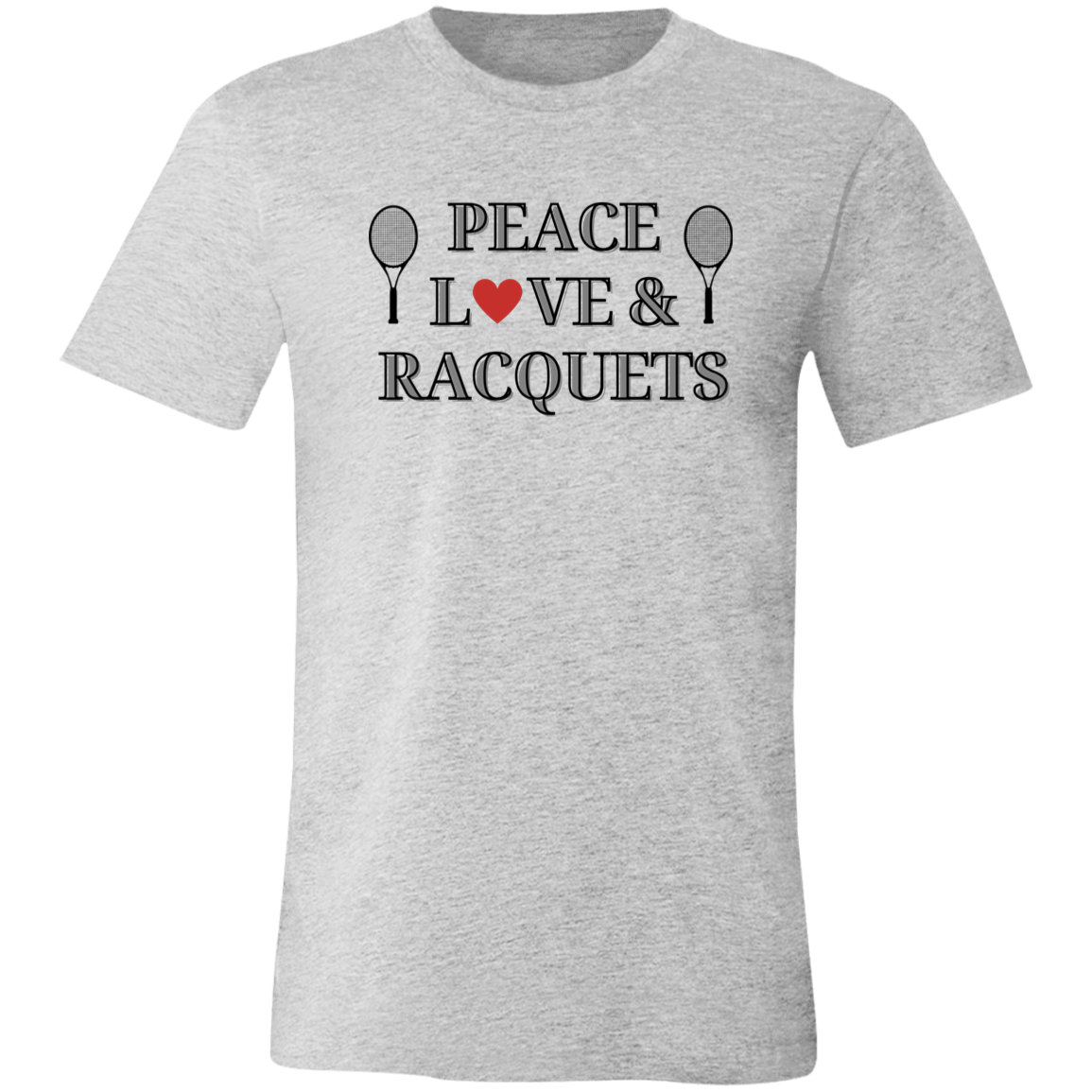 Peace Love & Racquets Unisex Jersey Tee